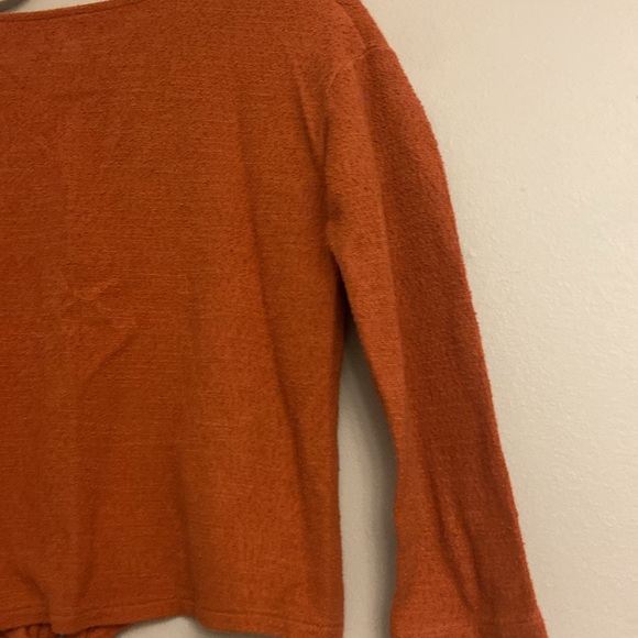 ⭐️ Madewell Textured Rust knot front Cropped Too size xs - Picture 5 of 9
